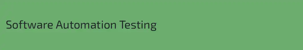 Software Automation Testing 